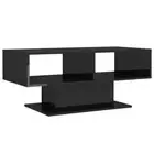 Wooden Coffee Table High Gloss Black Modern Sofa Lounge Side Book Shelf Storage