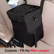 Small Car Trash Can Bin with Lid Car Garbage Trash Can Storage Car Accessories