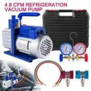 4.8CFM Vacuum Pump 1Stage Air Conditioning Refrigeration Tools Manifold Gauges