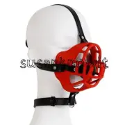 Role Play Dog Mask Mouth Gag Plug binding Couples Prevent Bite Training Game