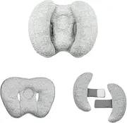 Blublu Park Baby 2 in 1 Travel Cushion, Banana Shape Baby Neck Head Support Travel Pillow Stroller Insert Cushion for Kids, Toddler, Gray