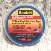 Scotch 10844 Vinyl Electrical Tape 3/4" x 66' x .007" Blue