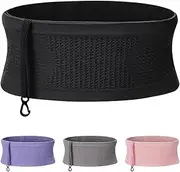 Running Belt | Hidden Money Belt for Travel | Sport Waist Bag | Running Fanny Pack | Slim Belt Bag | Fashion Waist Packs (Black, Medium)