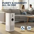 2-in-1 Air Purifier with Humidifier Combo HEPA for Home Pets Hair w/ Filter