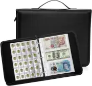 310 Pockets Coin Currency Collection Book Holder for Collectors, PU Coin Currenc