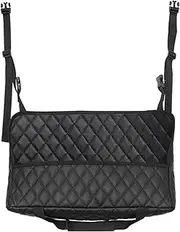 Car Net Pocket Holder Between Seat Storage Organizer PU Leather Bags Hanging Storage Pockets-Collapsible and Portable Car Garbage Can