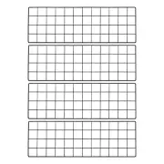 24x8" Wire Grid Panel, 4 Pcs Iron Decorative Wall Grid, Black