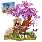 JOJO&Peach Cherry Blossom Garden Building Set with LED Light, Friends Flower ...