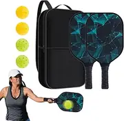Pickle Ball Training Paddle,Fiberglass Professional Pickle Ball Racquets with Portable Bag | Reusable Sports Equipment for Beginners Enthusiasts Professionals