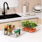 Drawer Type Stackable Storage Rack PET Refrigerator Storage Box