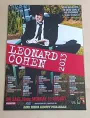 LEONARD COHEN - Australia 2013 OLD IDEAS Tour - Laminated Promo Tour Poster NEW