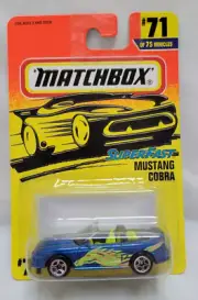 1996 Matchbox Superfast Blue MUSTANG COBRA Convertible #71 of 75