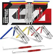 VEHIFOMO 5 Pcs Hydraulic Seal Installation Tool Kit, Cylinder Piston Repair Tools, U-Cup Rod Kits, Upgraded Twistor Install Set with Pick and Hook