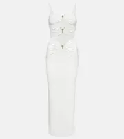 [Christopher Esber] Christopher Esber Pierced Orbit midi dress AU 12 black