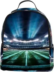 VTGHDEEQ Travel Backpack,Small Backpack,Carry on Backpack,American Football Soccer Stadium,Backpack, M1wg4ziptqua, 12x5.7x14.6 in