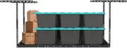 WUTUSENT 3x6 FT Overhead Garage Storage Rack,Heavy Duty Metal Garage Ceiling Storage Racks, 22''-40" Adjustable Ceiling Dropdown, 600lbs Loading Weight Capacity, Black