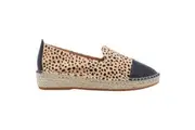 Womens Hush Puppies Banu Leopard Flats Casual Leather Shoes