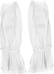 [TOVINANNA] Sun Protection Ice Sleeves Uv Blocking Arm Covers for Women Cooling Breathable Fashionable Pearl Design Elastic Fit 1 Pair