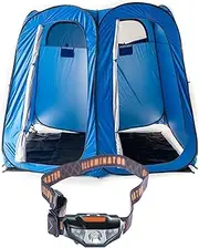 Adventure Kings Double Ensuite Shower Tent + Illuminator LED Head Torch Camping