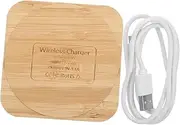 MAGICLULU 1Pc Wireless Charger Portable Wooden Phone Charging Plate Device for Home Outdoor Use Compatible with All Wireless Charging Phones Yellow Wood Grain Design
