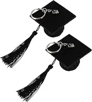 [LIFKOME] Doctorial Hat Keychain Pendants Set 2pcs Unique Keychains for Graduation Handbag Hanging Decor Backpack Pendant