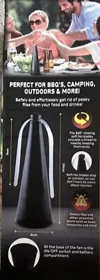 Fly Fan for Table,Fly Swatter Fan for Indoor or Outdoor Meal,Portable Table T...