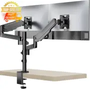 Dual Monitor Desk Mount 32 Inch LCD Adjustable Gas Spring Stand Black