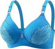 [Generic] High Support Bras for Women Adjustable Strap Full Coverage Up Bras Comfortable No Underwire Wireless Bras Back Less Bra