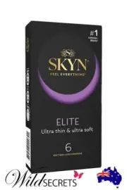 NEW Skyn Elite 6 Pack Ultra Thin, Ultra Soft Non Latex Condoms, Sex Essential