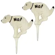 Design Toscano No Pausing Pooch Dog Lawn Stake Sign Collection: Set Two Large