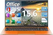 Naclud Laptops, Laptop with 20GB RAM 128GB EMMC+1024GB SSD Expandable 4TB, 15.6 Inch Computer, WiFi 6, Celeron N5095 Quad-Core, 180° Open Angle, 11 Home, USB 3.2, HDMI, Type-C, 7000mAh(Orange)