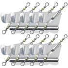 10pcs Fish Bait Spoon Compact Reusable Professional Fish Bait Spoon Silver Color