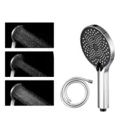 ACA Black 3 Functions Round ABS Plastic Handheld Shower Head 1.5m PVC Hose WELS