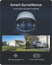 Reolink 4K Dual-Lens Wireless Security Camera + Solar Panel