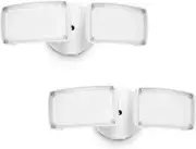 2-Pack 19W Dusk to Dawn LED Security Light Outdoor, 2 Adjustable Head, 2000LM, 5