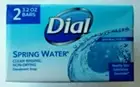 Dial Spring Water Bar Soap-2 Pack-3.2 Oz Each-Antibacterial- Free Shipping