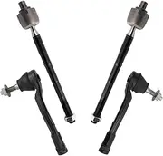 TRQ Front Inner & Outer Tie Rod Set Driver & Passenger Side Inner & Outer Compatible with 2019-2020 Hyundai Santa Fe