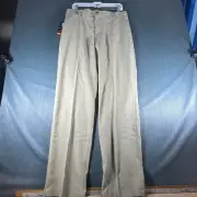 Dockers Performance Khaki Men's Pants Size 36 X 34 Beige Slash Pockets Wide Leg