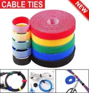 Self Adhesive Hook & Loop Heavy Duty Cable Strap Reusable Fastening Tape Roll