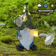 1 Pc Outdoor Solar Luminous Dwarf Goblin Dragonfly Butterfly Bee Decorative Light Sculpture Light Courtyard Garden Lawn Path Landscape Light