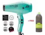 Parlux 385 Power Light Ceramic Ionic Hair Dryer Aquamarine + FREE DRY SHAMPOO