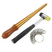 Ring Sizer Mandrel Kit US 0-13 Stick Tool Kit with 27 Circle Models and Hammer