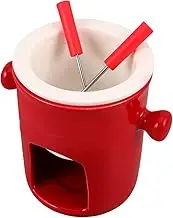 UTHCLO 1 Set Chocolate Fondue Mug Set Premium Ceramic Fondue Cup with Forks for for Winter Celebrations Summer Treats for Birthdays and Weddings