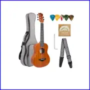 Versatile 5-String Ukulele - Solid Mahogany, Adjustable Action, Includes Gig Bag