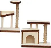 ibasenice Miniature Cat Climbing Tower for Doll House Doll House Cat Trees Model Mini Furniture