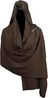 JEGERMIG Men‘s Renaissance Head Scarf Hood Shawl Shaman Hooded Cloak Cowl Post Apocalyptic Cape Cosplay Costume