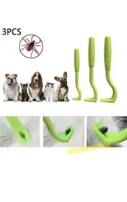 Pet Dog Cat Human Tick Fleas Remover Removal Twister Tool Treat 1 (Pack of 3 )