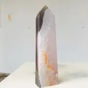 509g Natural Amethyst Agate Cluster Quartz Crystal Druzy Obelisk Healing Q197