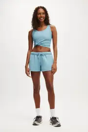 [Body] Body - Plush Essential Gym Short - Retro denim blue M RETRO DENIM BLUE