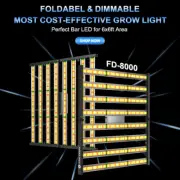Phlizon FD8000 Indoor Grow Plant Light LED Full Spectrum Dimmable Commercial CO2